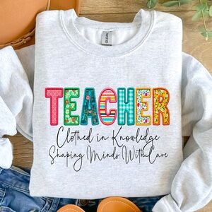 Gildan Multicolor 'Teacher' Sweatshirt
